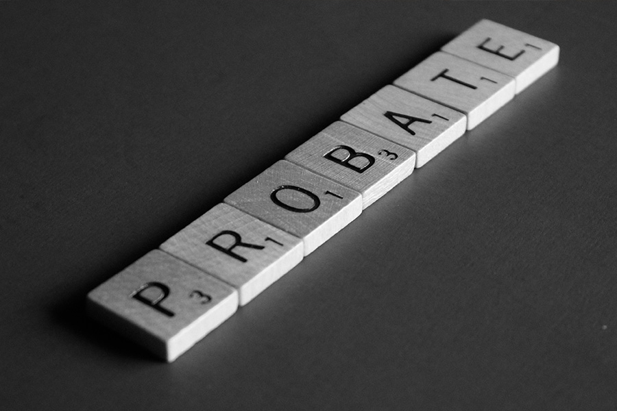 letter blocks spelling out Probate